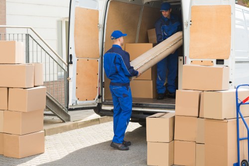 Professional removals team supporting a Westhampstead home move
