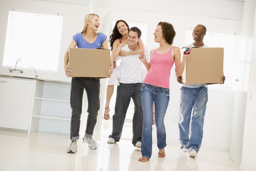 Removal company team preparing a home move in West Hampstead