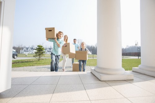 Packing and loading belongings during a Westhampstead home move