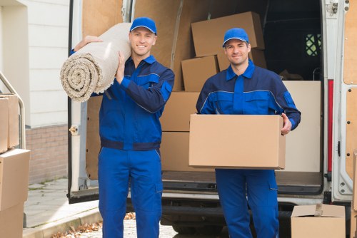 Van moving service in Westhampstead with safety-focused loading preparation