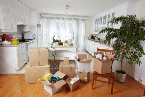 Packing and loading household items for a local move