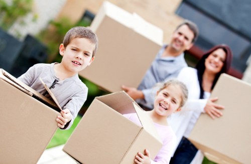 Moving boxes and household items for a flat in West Hampstead