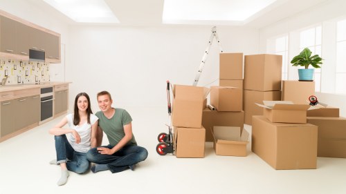 Careful packing materials used during a Westhampstead house move
